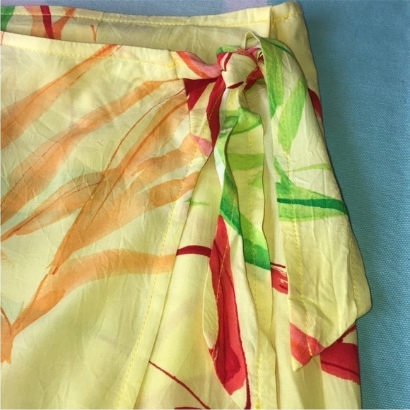 Jams World Vintage Rush Rushes Palm Print Maxi Wrap Skirt - Picture 4 of 10